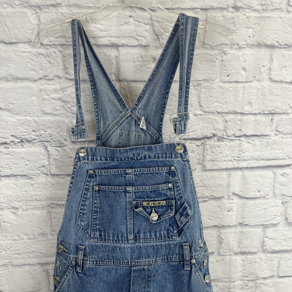 Vintage 90s No Excuses Denim Indie Streetwear Thrashed Overalls Size M READ - Picture 4 of 16